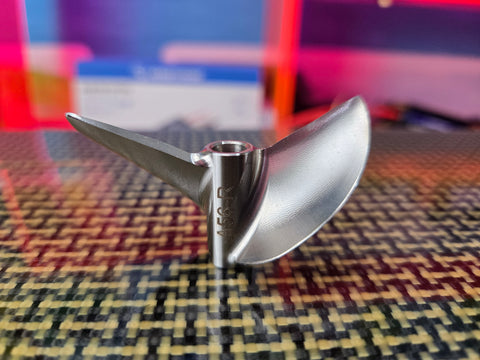 A56 5619 56mm Stainless High Rake 1/4 inch bore propeller Pair