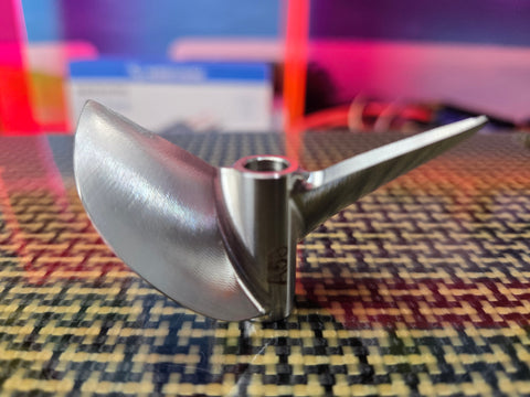 A60 6019 60mm Stainless High Rake 1/4 inch bore propeller Pair
