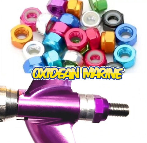 M5 Aluminum Deep Profile Nylon Lock Nuts (2), Assorted Colors