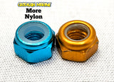 M5 Aluminum Deep Profile Nylon Lock Nuts (2), Assorted Colors
