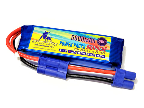 Power Packs 3S 5000mAh 65C Graphene LiPo Battery