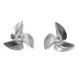 48mm 1.4 pitch 3 blade CNC Aluminum RC Boat Power Props (Pair) (LH/RH)