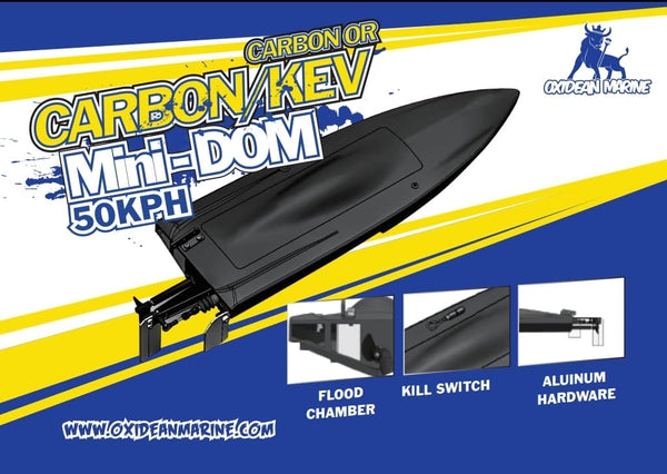 MINI-DOM Carbon Fiber Self Righting Mono RTR Rc Boat – Oxidean Marine