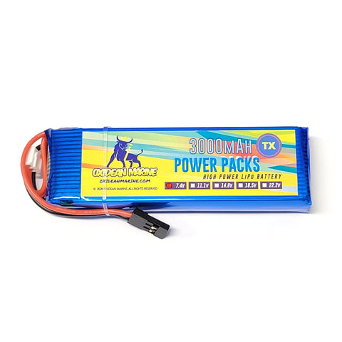 Power Packs 2S 3000mAh Graphene LiPo Battery for TX-01D Transmitter