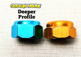 M4 Aluminum Deep Profile Nylon Lock Nuts (2), Assorted Colors