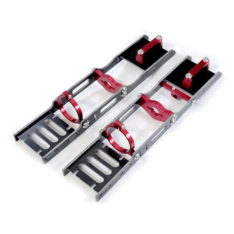 RC Boat Motor Mount Rail System Pair, 40mm Motor, ESC, Servo - Collet Style