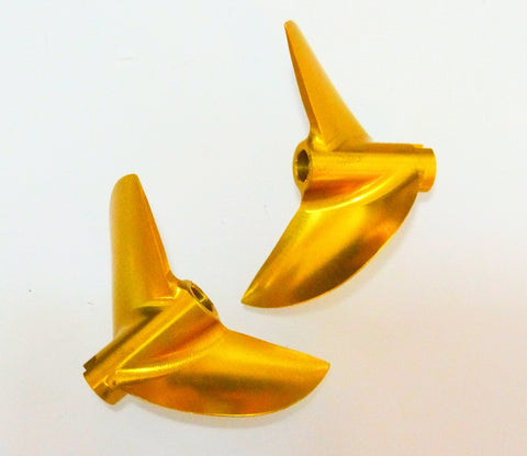 Oxidean Marine Pair CNC High rake rc boat propeller 45mm 3/16 bore (LH