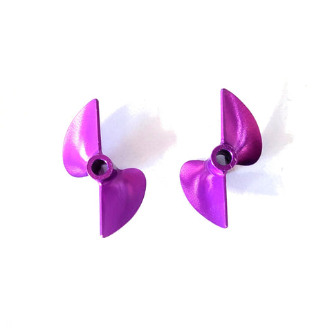 CNC Propellers Pair 42mm 1.4pitch 3/16 bore 4214 Rc Boat, Purple (LH/RH)
